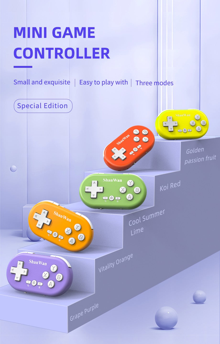 Mini Gamepad Gaming Control Bluetooth For iPhone Android PS4 PS3 Switch Xbox Mobile IOS PC TV Controller Wireless Game Pad Phone