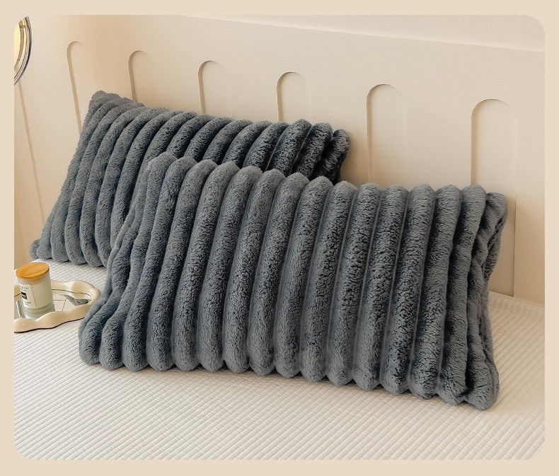 Thi Rabbit Fur Blanket Office Sofa Nap Blanket Premium Cover Blanket All Seasons  Color Polyester Fiber