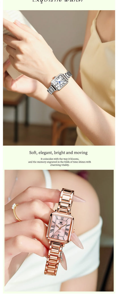OLEVS 5641 Women Watch Original Luxury Quartz Watch Women's Roman Scale Waterproof Watch Fashion Elegant Dress Women's Watch