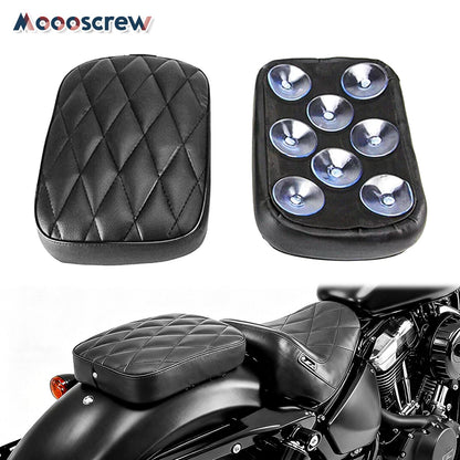 Para capa de assento de motocicleta universal, 8 ventosas roxas padrão diamante preto PU couro almofada antiderrapante conforto