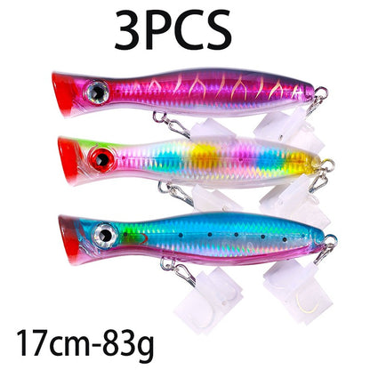 Iscas de Pesca Popper Topwater 11cm 23g 13cm 43g Pesca Boia Artificial Pesca de Baixo, Lúcio, Carpa, Wobbler, Artigos de Pesca