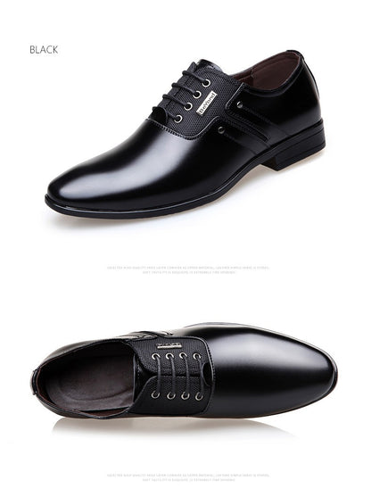 QFFAZ Big Size 38-47 Men Wedding Dress Shoes Black Brown Oxford Shoes Formal Office Business British Lace-up Men's Footwear