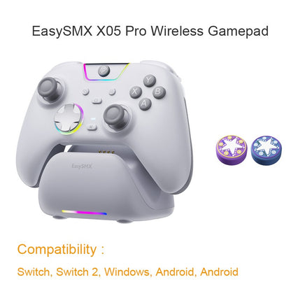 EasySMX X05 Pro Wireless Gaming Controller with Hall Joysticks, 1000Hz Polling Gamepad for PC Nintendo Switch Android and iOS