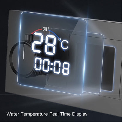 AITANA Sistema de Chuveiro Termostático de Luxo com Display LED em Latão Escurecido, Banheiro, Teto Embutido, Cortina Gigante de Chuva