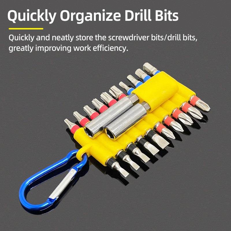 Suporte de Bits de Chave de Fenda Hexagonal de 1/4" Portátil Estojo Organizador com 10/22 Furos para Armazenamento de Bits de Broca para Cabeças de Chave de Fenda Ferramentas de Estojo