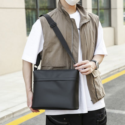 Sleek Crossbody Bag for Men Water-resistant Nylon Shoulder Bag Multi-Pocket Large CapacityMinimalist Style for Daily/Work/Travel