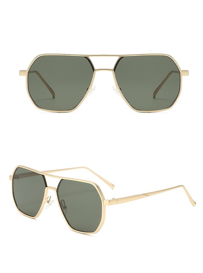Óculos de Sol Retrô Masculino Grife Designer Alta Qualidade Armação de Metal Óculos de Sol de Proteção para Dirigir Óculos UV400