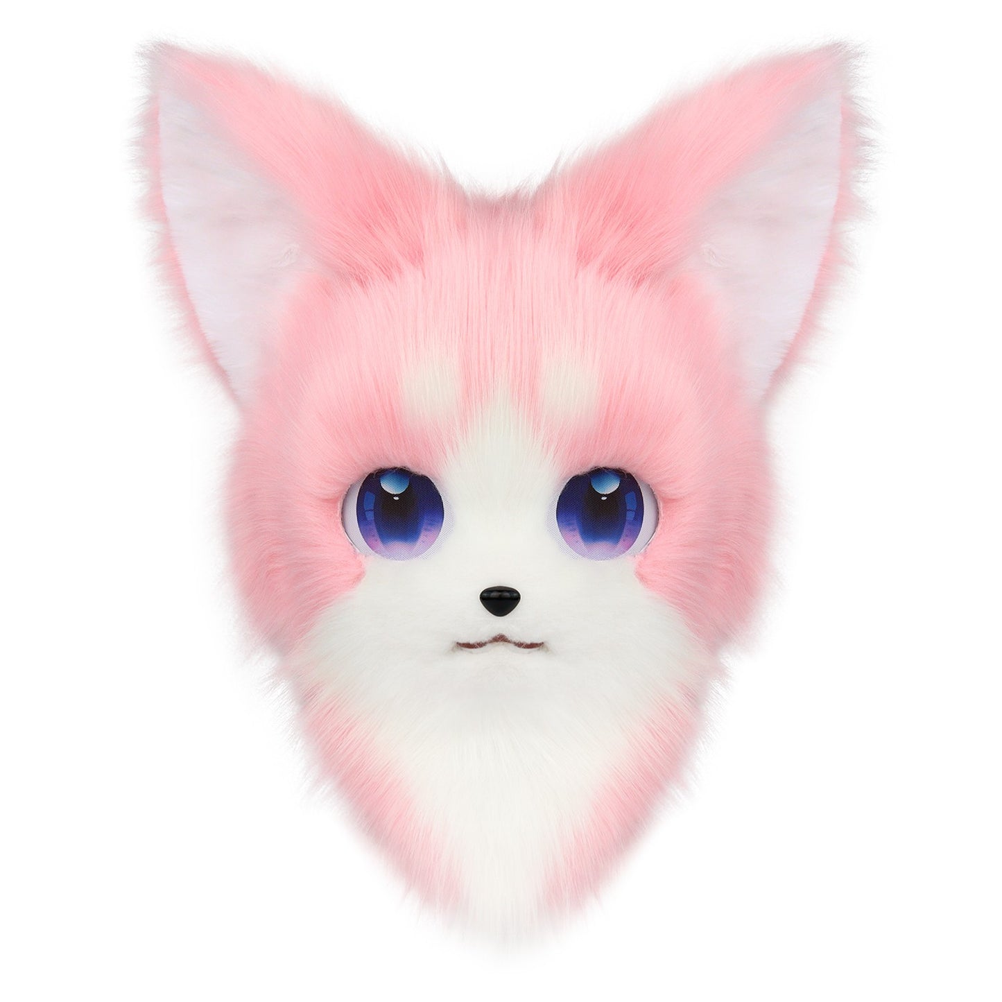 Animal Furry Fursuit Head Mask Plush Cat Fox Mask Costume Props for Halloween Cosplay Party