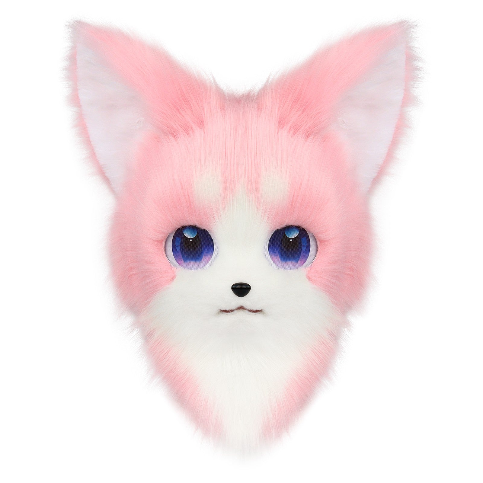 Animal Furry Fursuit Head Mask Plush Cat Fox Mask Costume Props for Halloween Cosplay Party
