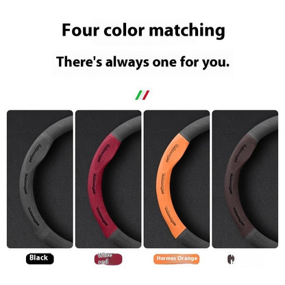 Car Suede Anti-Slip Steering Wheel Cover For Volkswagen Passat Golf 5 GTI Beetle Tiguan Touareg Polo T-ROC T-Cross Magotan Jeeta