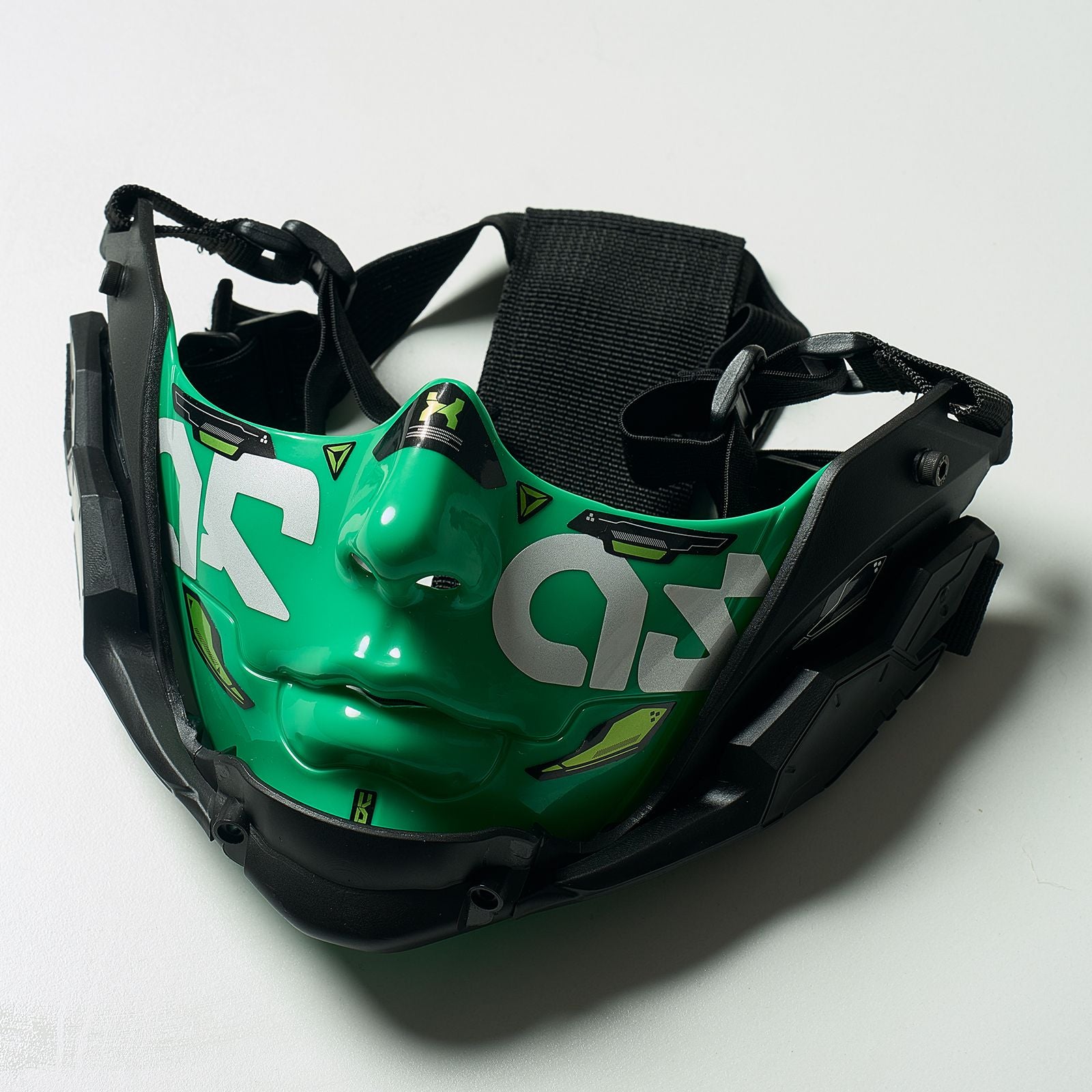 14 Color Two Sizes Cyberpunk Half Face Mask Halloween Cosplay Mask Adjustable Strap Breathable Comfort Party Costume Face Cover