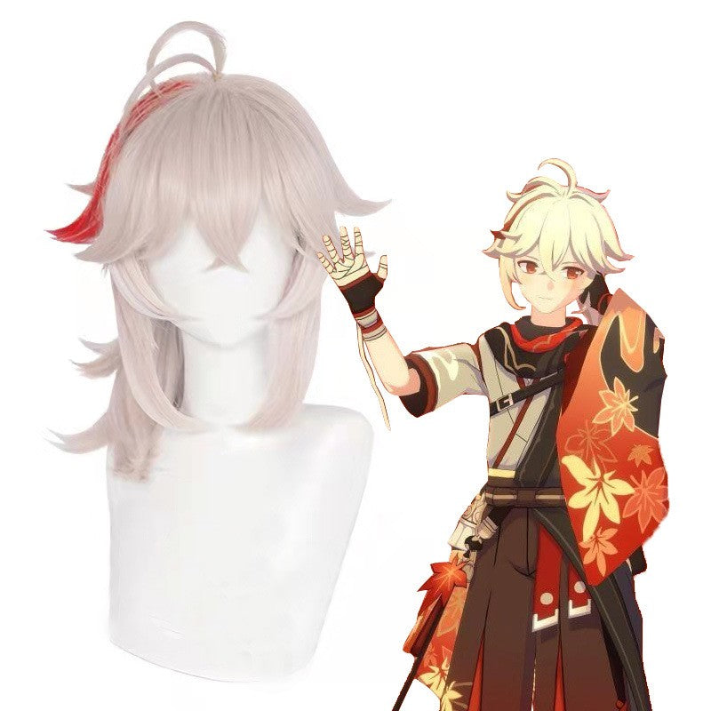Peruca Cosplay Kazuha Genshin Impact Longa Resistente ao Calor Cabelo Halloween Kaedehara Kazuha Cosplay Perucas