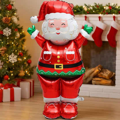 1pc Large Christmas Standing Foil Balloons Christmas Tree Santa Claus Snowman Nutcracker Christmas Foil Balloon New Year Balloon