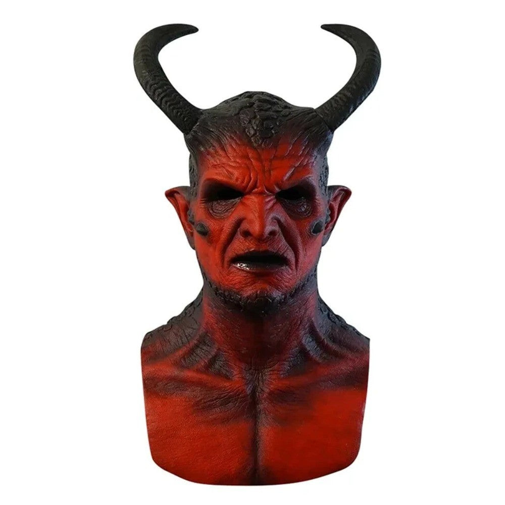 Halloween Devil Masks Horror Cosplay Hellfire Beast Horns Demon Helmet Masquerade Performance Costume Props Scary Horns Masks