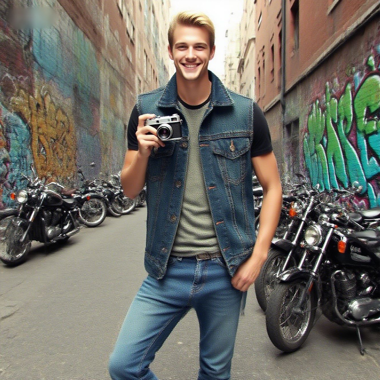 Cowboy vest men's spring and autumn new slim fit denim vest jacket men's casual sleeveless vest denim top with two chest pockets