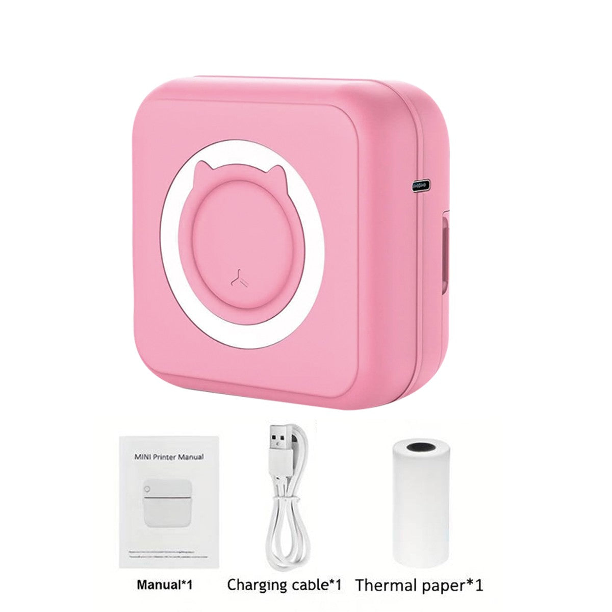 Portable Mini printer,thermal pocket Label  printer, for Android or IOS APP, inkless sticker printer, suitable for home, office