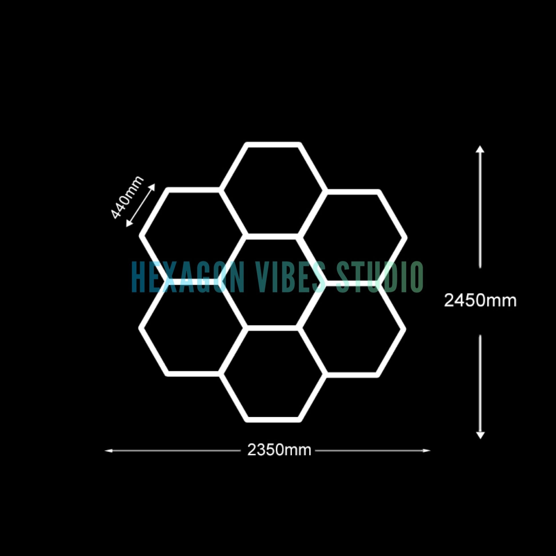 Garage Hexagon LED Light 50000H 6500K Ultra Bright for Home Gym Barbershop Car Detailing Bar Basement Workshop Ceiling Lighting