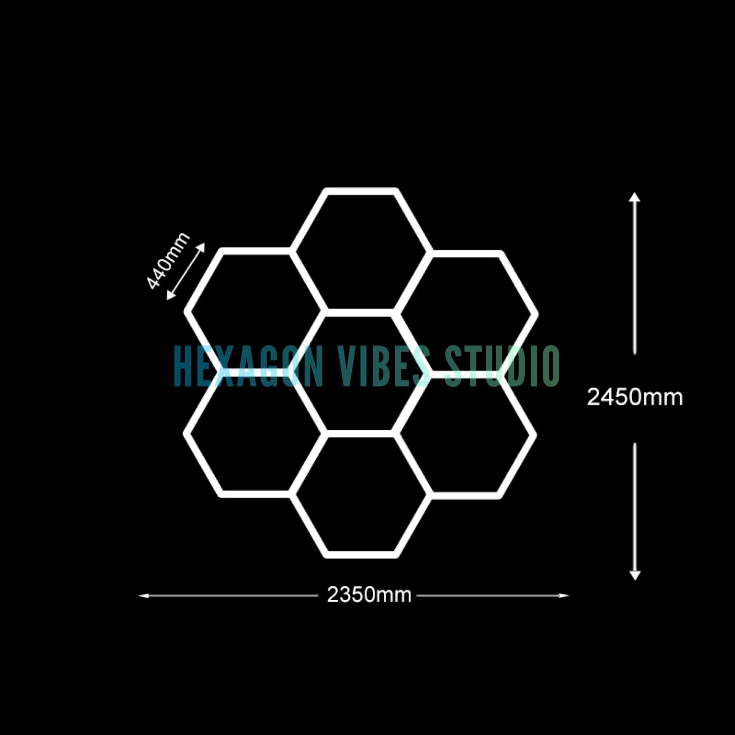 Garage Hexagon LED Light 50000H 6500K Ultra Bright for Home Gym Barbershop Car Detailing Bar Basement Workshop Ceiling Lighting