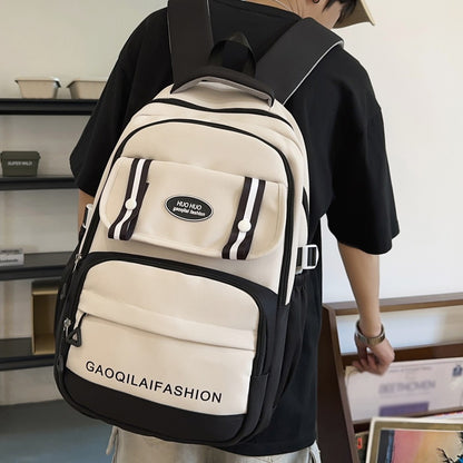 Mochila de Computador Original, Grossa e de Grande Capacidade, Estilo Universitário, Adequada para Estudantes Universitários em Deslocamento, Mochila Portátil para Atividades ao Ar Livre