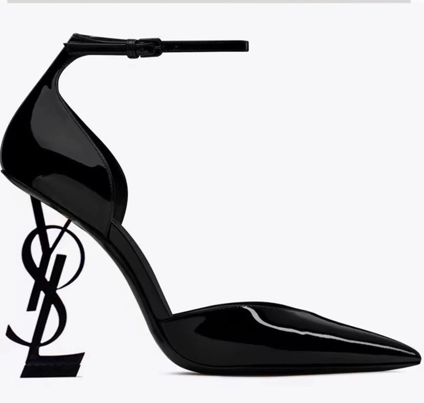 Maillard Sandals for Women  Fashion High Heels for Women One-piece Patent Leather Square Head Letter Heel Open Toe Sexy Shoes