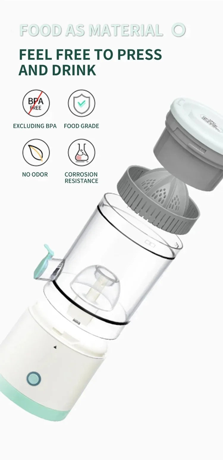 Automatic Portable USB Multifunctional Small Bidirectional Spiral Juicer Cup with Residue Separation And Charging Feature
