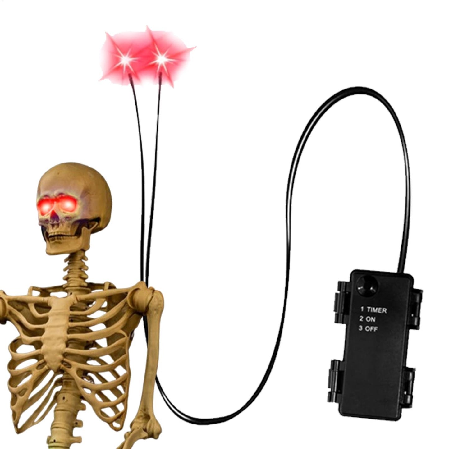 Glowing LED Eyes for Halloween Decors - Auto Timer Light Up Props for Skulls, Pumpkins, Tombstones Indoor Outdoor Spooky Decor