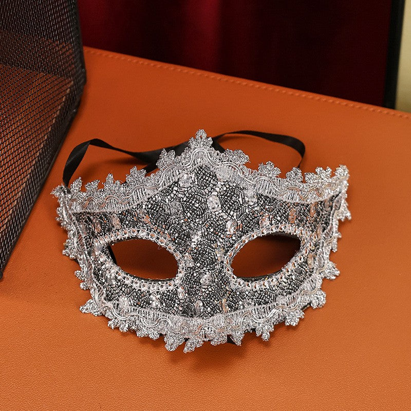 High-End Makeup Ball Mask, Half-Face Party Costume Accessory, Unisex Design for Birthdays & Festivals, Perfect for Men & Women