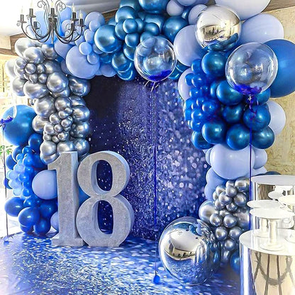 10/30pcs Metallic Biue Balloons Bridal Wedding Chrome Purple Gold Silver Globos Graduation Birthday Party Baby Shower Decoration