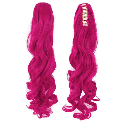 HAIRJOY Synthetic Hair  Wavy Pink Ponytail Wig for Jean Cosplay Game Princess  Anime Wigs with Hair Pigtails Bangs Halloween Wig