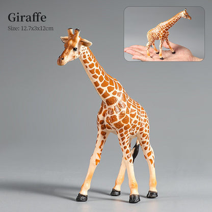 Conjunto de Brinquedos Montessori de Animais Selvagens - Leão Elefante Antílope Miniaturas de Animais Figuras de Ação Zoológico Presente Educacional para Crianças