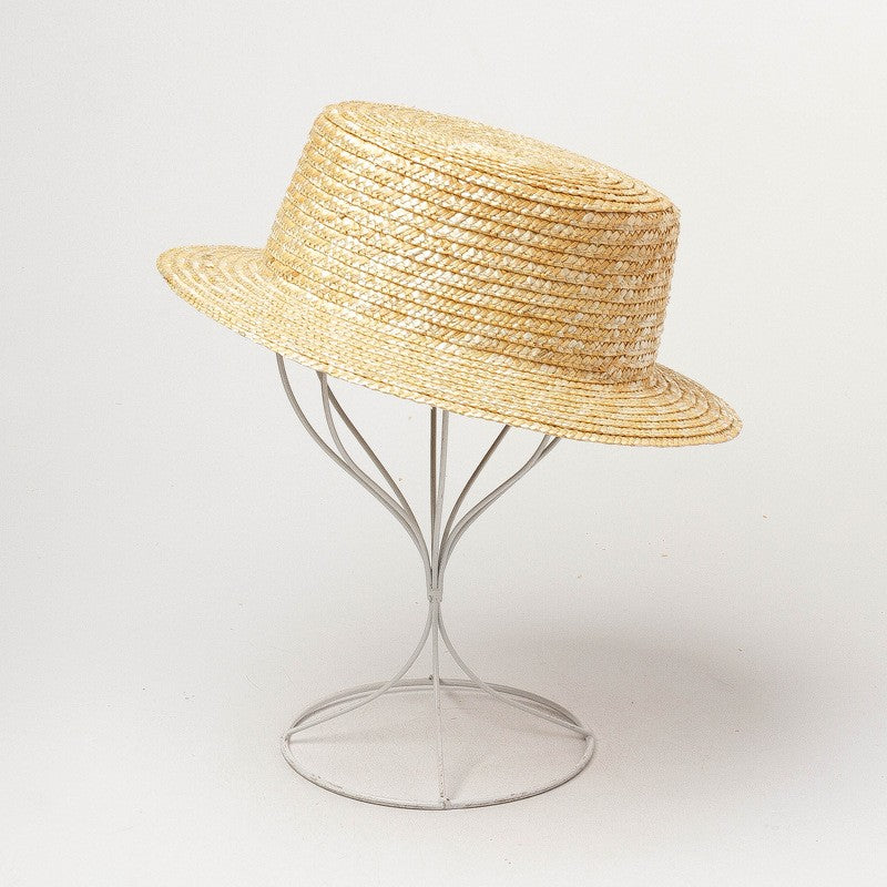 Chapéu de palha liso personalizado Chapéu boater de verão Fedora Chapéu de sol de praia Chapéu de palha base para fascinator artesanal