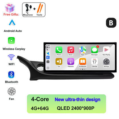 Central Multimídia Automotiva QLED 2400*900P Touch Screen para Mazda ATENZA Mazda 6 2020-2022 12.3 polegadas DSP Estéreo 4G Bluetooth DVR