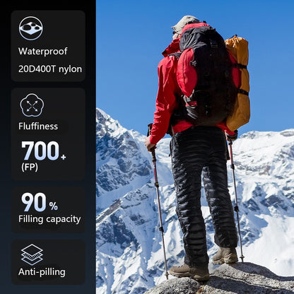 Naturehike 90% Duck Down Pants 700FP Yushang Double Side Zipper Warm Insulation Pant Waterproof Windproof Winter Outdoor Trouser