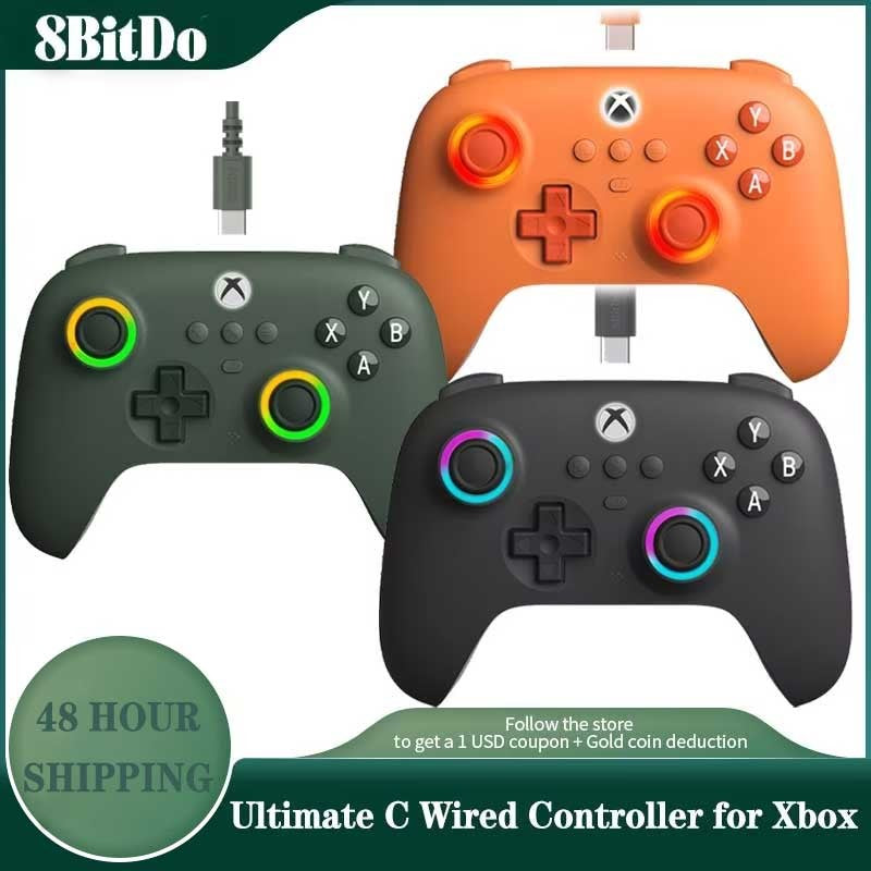 8BitDo Ultimate C Wired Controller with Hall Effect Joysticks?USB Gamepad for Xbox Series X?Series S, Xbox One, and PC Windows.