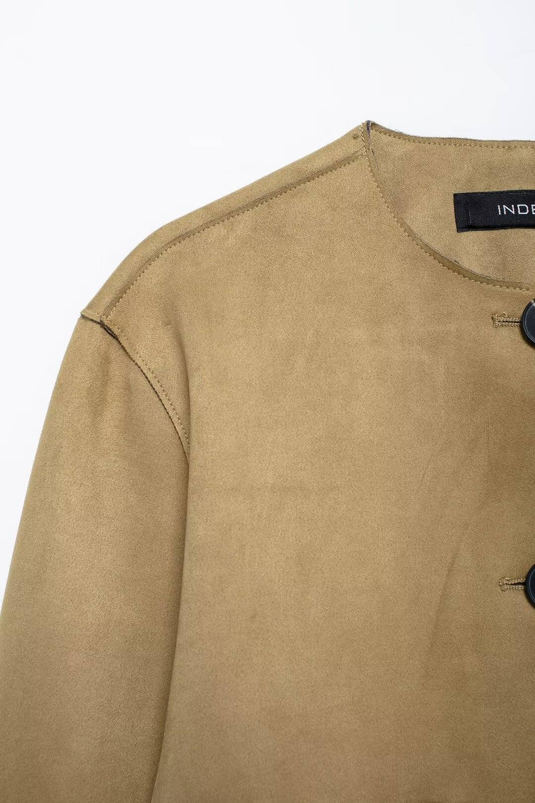 MUJER 2025 Suede Jacket Women Varsity Bomber Jackets for Women New in Coats and Jackets Woman Long Sleeve Women's Winter Jacket