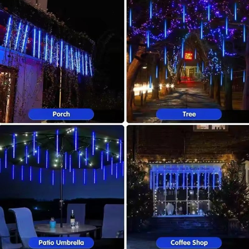2026 30cm /50cm Waterproof Meteor Shower Rain 8 Tube LED String Lights For Outdoor Holiday Christmas Decoration Tree EU/US Plug