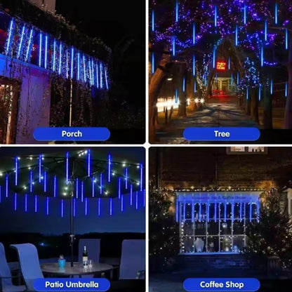 2026 30cm /50cm Waterproof Meteor Shower Rain 8 Tube LED String Lights For Outdoor Holiday Christmas Decoration Tree EU/US Plug