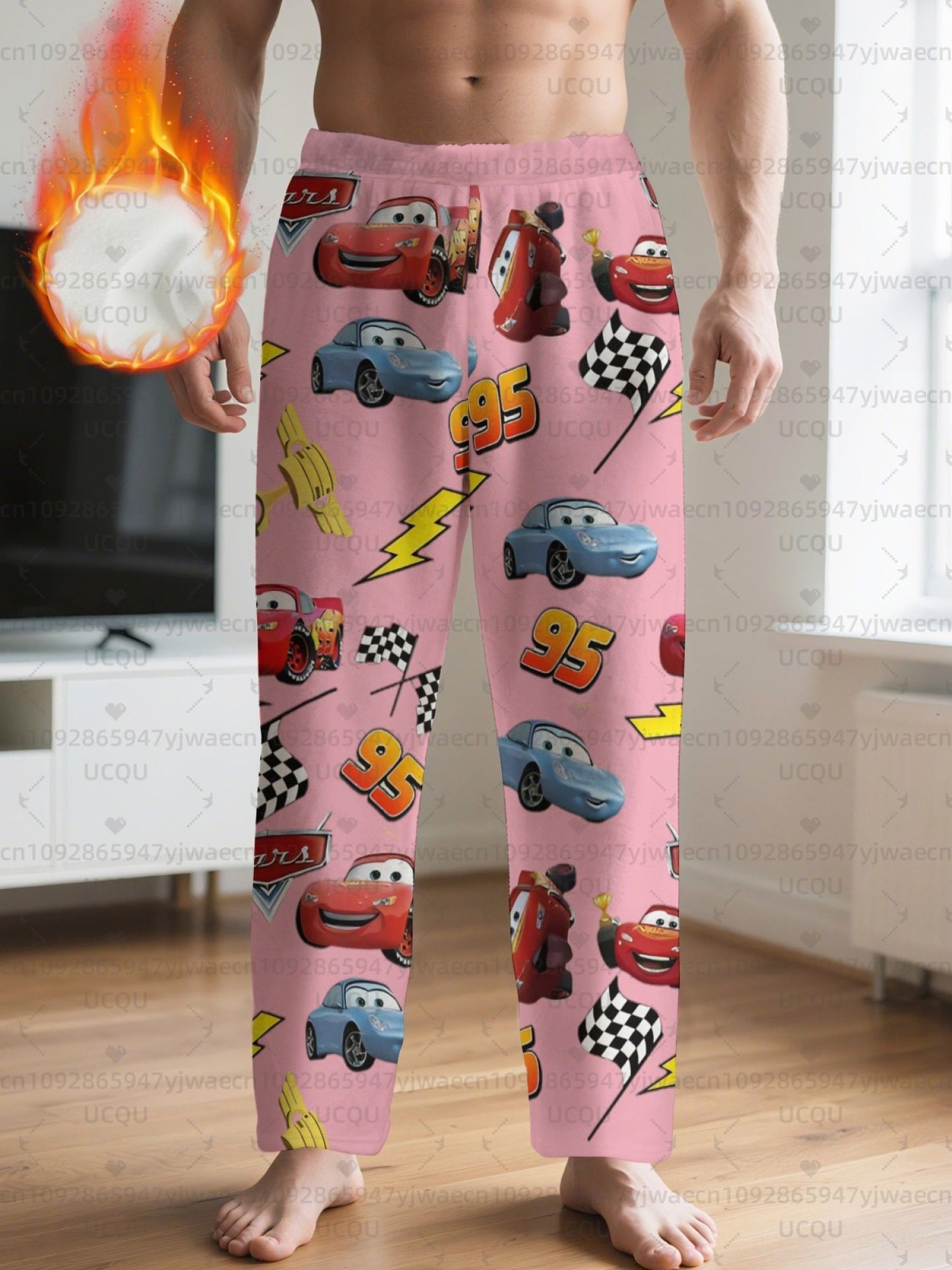 Men's Lightning McQueen Sally Flannel Pajama Pants Christmas Pajama Pants Winter Pajamas Fleece Pajama Women Sleep Pants