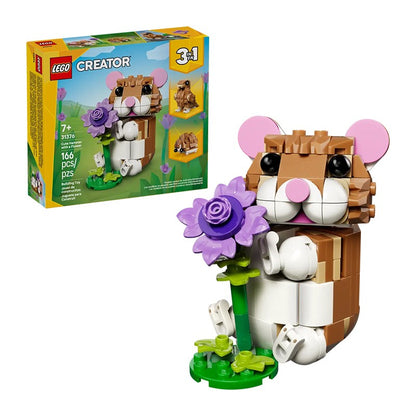 Série Lego Bloco Criativo Multifuncional 31376 Hamster Fofo Quebra-Cabeça de Blocos de Montar para Meninos e Meninas Presente de Brinquedo