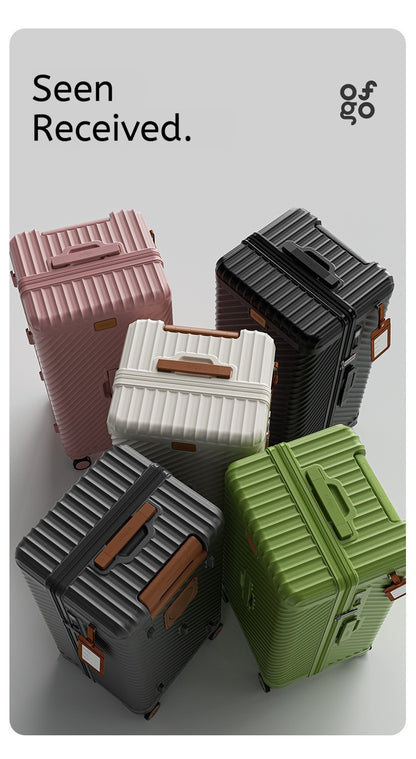 Ofgo Suitcase 20-30 Inches | Cup Holder/Waterproof Pc Suitcase Large Capacity Spinner Suitcase Tsa Travel Trolley Case With Lock