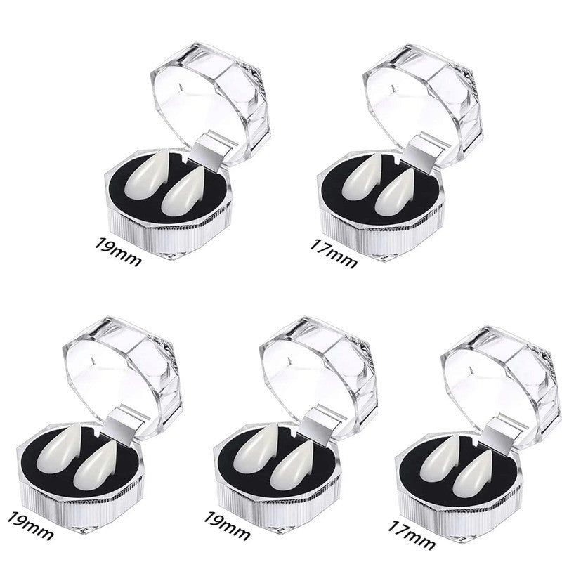 1-5pcs Vampire Teeth Fangs Dentures Props Halloween Costume Props False Teeth Solid Glue Denture Adhesive Halloween Party Decor