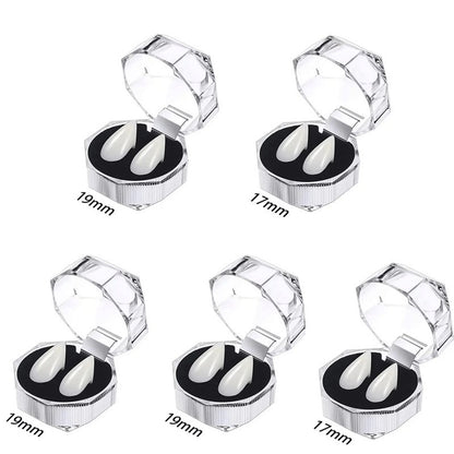 1-5pcs Vampire Teeth Fangs Dentures Props Halloween Costume Props False Teeth Solid Glue Denture Adhesive Halloween Party Decor