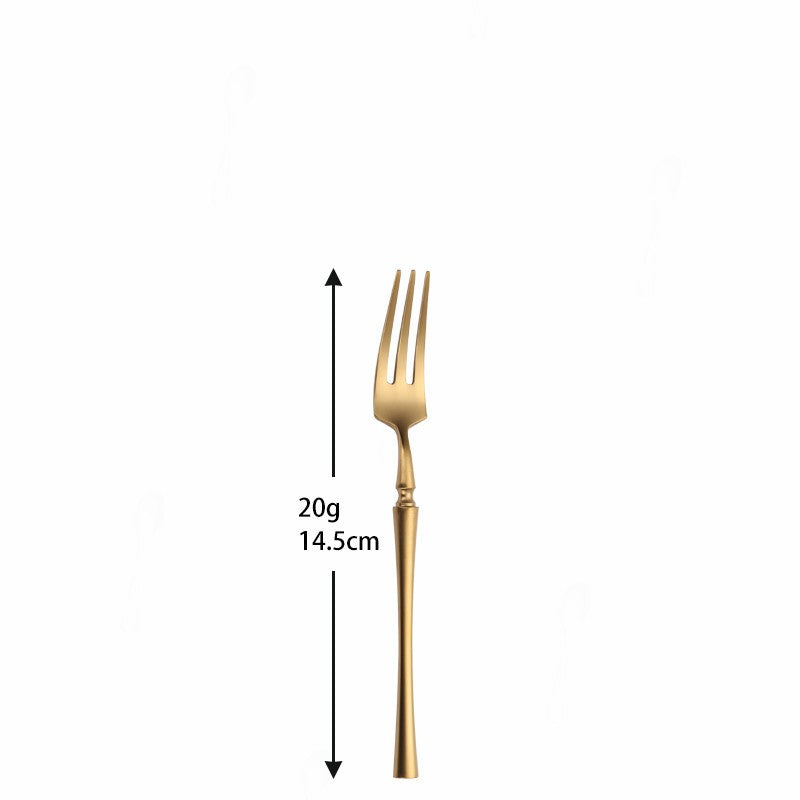 Conjunto de Talheres Matte Dourado Garfos Colheres Facas Conjunto de Talheres Aço Inoxidável Dourado Prata com Garfo de Bolo
