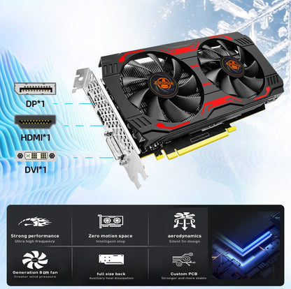 Placa de Vídeo AIBOMAN GTX1660Ti 6GB GDDR6 192Bit 1530MHz GPU PCI-E 3.0 HDMI DP DVI Saída Placas Gráficas para Jogos