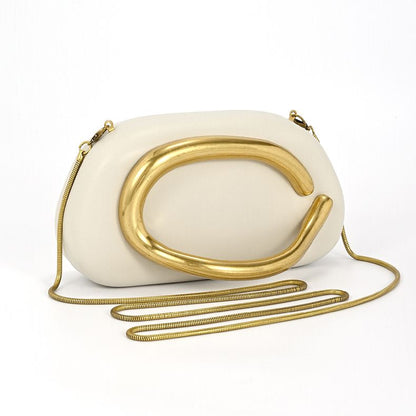 Box Bag Metal Details Crossbody Pu Leather Clutch Shoulder Luxury Brand Handbags Women's Handbag Ladies Female Evening Purse Red