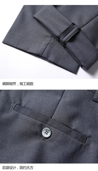 High quality Men Solid color Business - stylish handsome groom best man wedding dress 3/2/1 Single piece optional