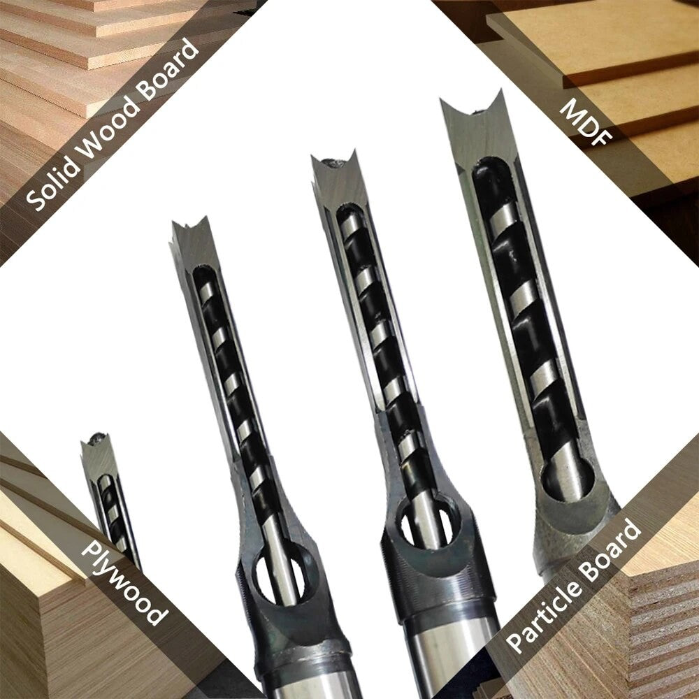 Broca para Marcenaria Sistema Britânico Furo Quadrado DIY Broca para Furo Quadrado Máquina de Fazer Espiga Acessórios para Ferramentas Elétricas