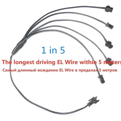 1M/3M/5M Flexible Neon Light Ball Dress Decoration Light EL Luminous Cable Party DIY Atmosphere Light Waterproof LED Strip