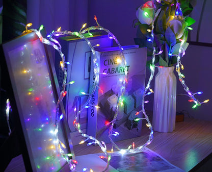 2.5M 232LED Fairy Lights String with Flat Cables Flowing Strobe Copper Wire Lights Festival Outdoor Waterproof Decorative Lights
