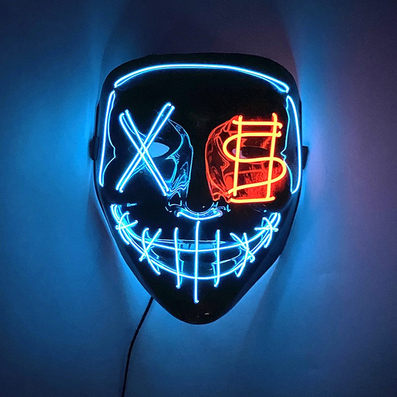 1 pcs Attractive Neon EL Wire Mask  More Colors For Choice Luminous LED Purge Mask Adult Cosplay Prop For Night Glow In The Dark